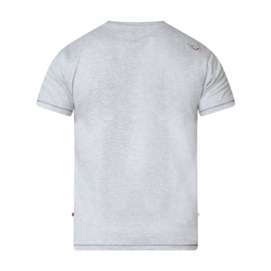 D555 Clive T-shirt Grey - Kratke Majice - Moške kratke majice za močnejše postave