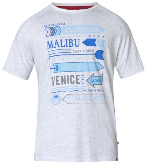 D555 Norris T-shirt Grey - Kratke Majice - Moške kratke majice za močnejše postave