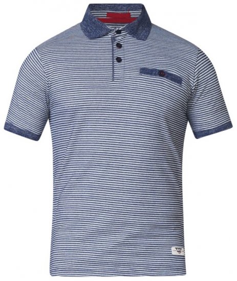 D555 Tyrone Polo Blue - Polo majice - Moške Polo Majice za Močnejše Postave