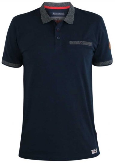 D555 Walker Polo Navy - Polo majice - Moške Polo Majice za Močnejše Postave