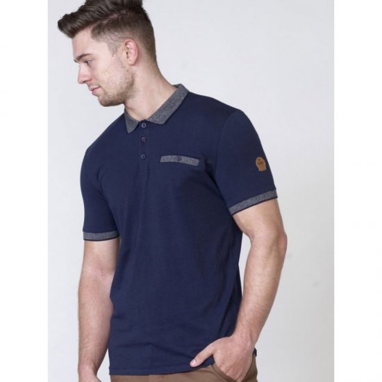D555 Walker Polo Navy - Polo majice - Moške Polo Majice za Močnejše Postave