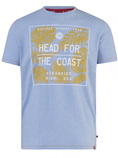 D555 Arizona T-shirt Light Blue - Kratke Majice - Moške kratke majice za močnejše postave