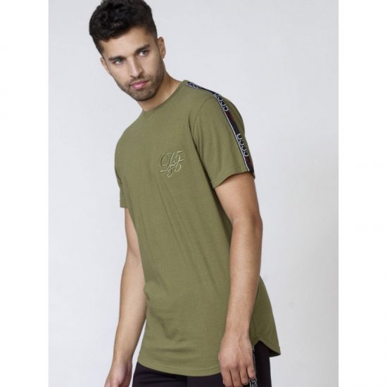 D555 Kambria Couture T-shirt Khaki - Kratke Majice - Moške kratke majice za močnejše postave