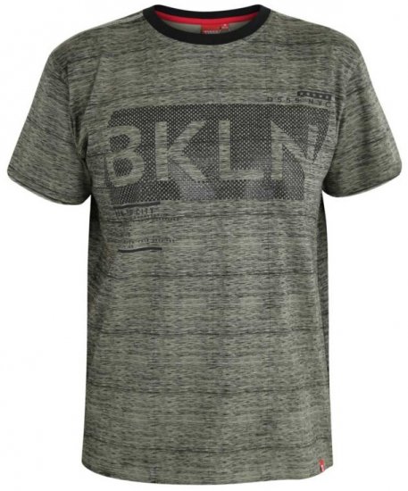 D555 NewYork Brooklyn T-shirt Khaki - Kratke Majice - Moške kratke majice za močnejše postave