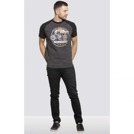 D555 Dallas T-shirt Charcoal - Kratke Majice - Moške kratke majice za močnejše postave
