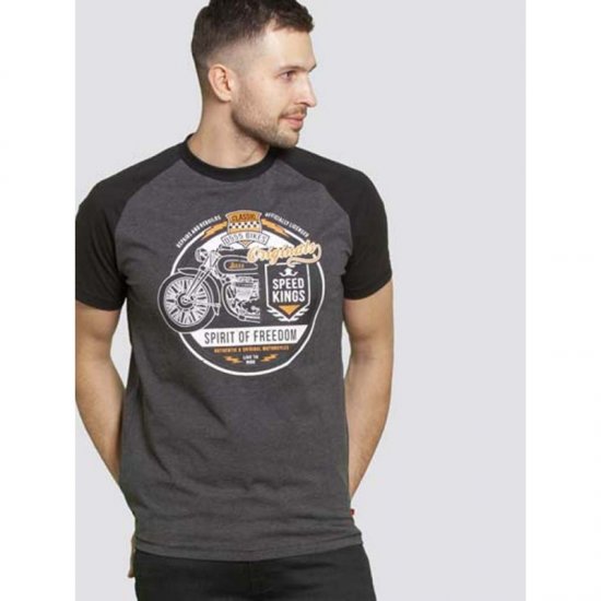 D555 Dallas T-shirt Charcoal - Kratke Majice - Moške kratke majice za močnejše postave