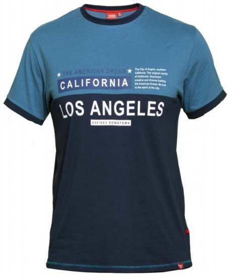 D555 Jackson T-shirt Teal - Kratke Majice - Moške kratke majice za močnejše postave