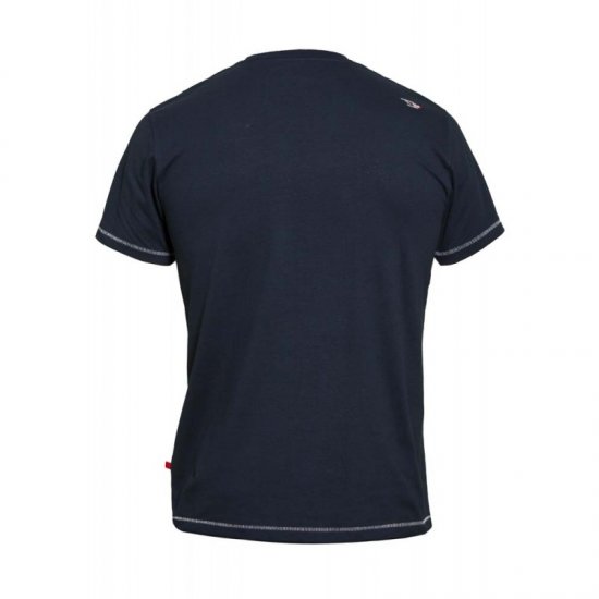 D555 Thornton Embroidery T-shirt Navy - Kratke Majice - Moške kratke majice za močnejše postave