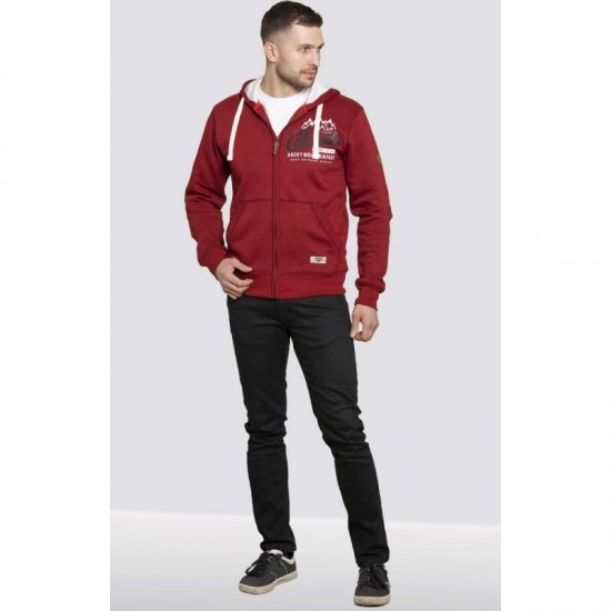 D555 Durham Hoodie Red - Puloverji & jopice - Moški Puloverji & Jopice za Močnejše Postave