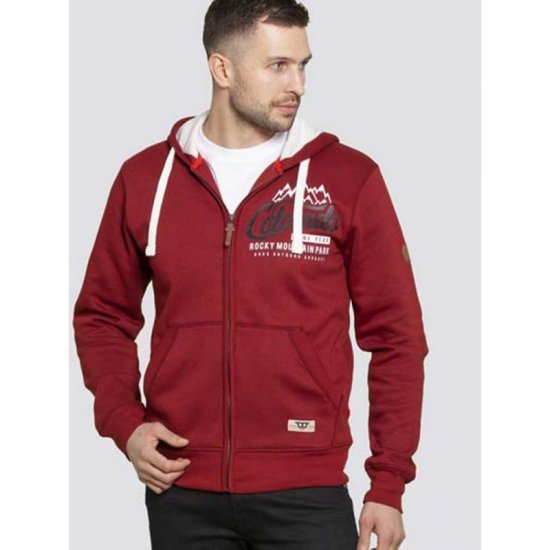 D555 Durham Hoodie Red - Puloverji & jopice - Moški Puloverji & Jopice za Močnejše Postave