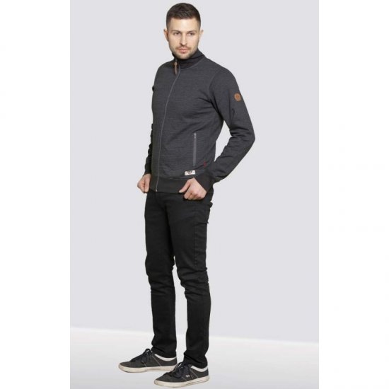 D555 Buxton Full Zip Sweatshirt Black - Puloverji & jopice - Moški Puloverji & Jopice za Močnejše Postave