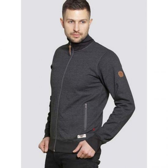 D555 Buxton Full Zip Sweatshirt Black - Puloverji & jopice - Moški Puloverji & Jopice za Močnejše Postave