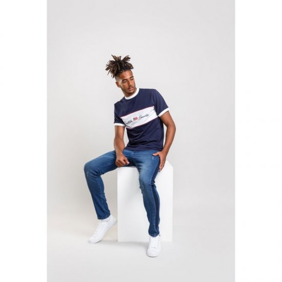 D555 Cullen T-shirt Navy - Kratke Majice - Moške kratke majice za močnejše postave