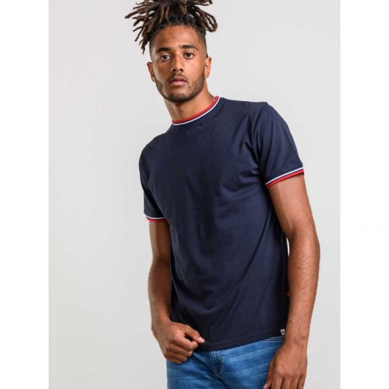 D555 Bates T-shirt Navy - Kratke Majice - Moške kratke majice za močnejše postave