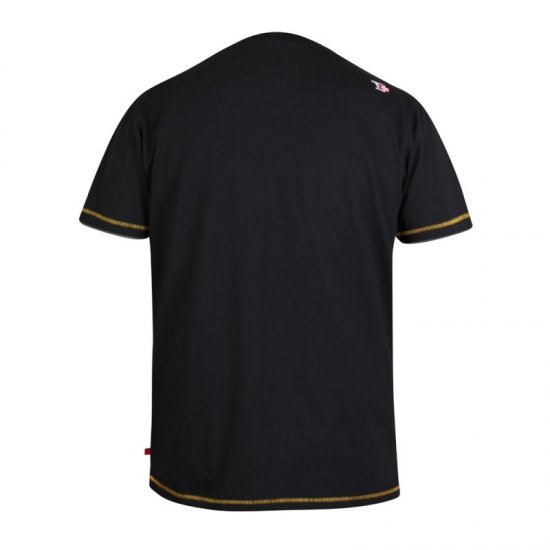 D555 Shelby T-shirt Black - Kratke Majice - Moške kratke majice za močnejše postave