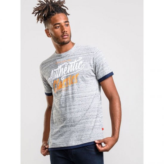 D555 Finn T-shirt Grey - Kratke Majice - Moške kratke majice za močnejše postave