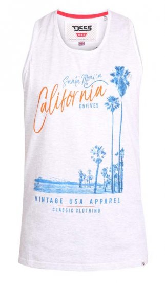 D555 Henry Vest Off White - Kratke Majice - Moške kratke majice za močnejše postave