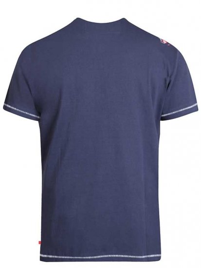 D555 Ronald T-shirt Navy - Kratke Majice - Moške kratke majice za močnejše postave