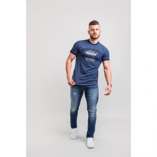 D555 Kody T-shirt Navy - Kratke Majice - Moške kratke majice za močnejše postave