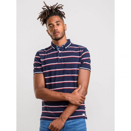 D555 Holmes Polo Navy - Polo majice - Moške Polo Majice za Močnejše Postave