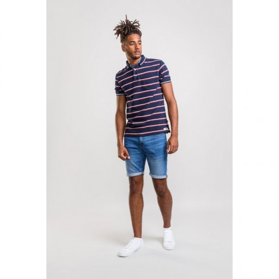 D555 Holmes Polo Navy - Polo majice - Moške Polo Majice za Močnejše Postave