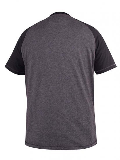 D555 Lismore Raglan Sleeve San Diego Printed T-Shirt Charcoal - Kratke Majice - Moške kratke majice za močnejše postave