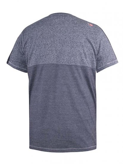 D555 Anson Originals Printed T-shirt Denim Marl - Kratke Majice - Moške kratke majice za močnejše postave