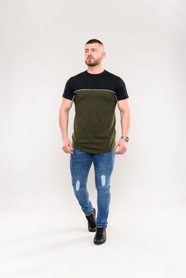 D555 Buckland Couture Cut And Sew Curved Hem T-Shirt - Kratke Majice - Moške kratke majice za močnejše postave