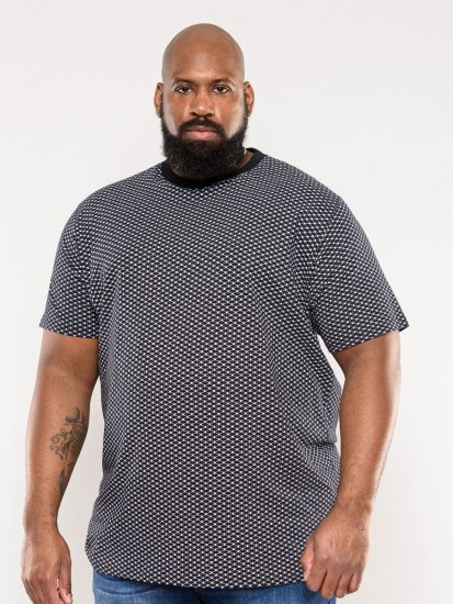 D555 Canton T-shirt Navy - Kratke Majice - Moške kratke majice za močnejše postave