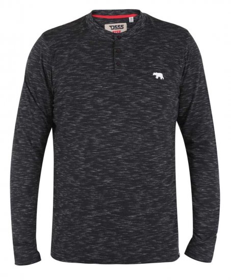 D555 Lavenham Long Sleeve Slub Grandad T-shirt - Kratke Majice - Moške kratke majice za močnejše postave
