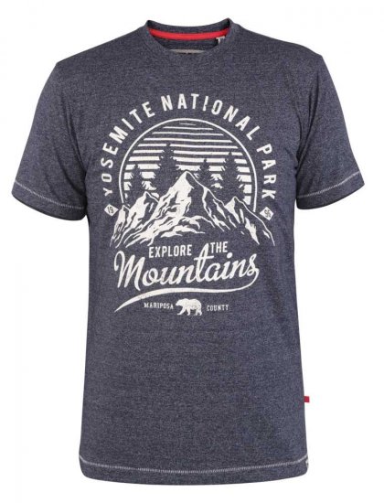 D555 Torpoint Printed T-shirt - Kratke Majice - Moške kratke majice za močnejše postave