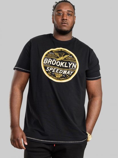 D555 Wadebridge Speedway Printed T-Shirt - Kratke Majice - Moške kratke majice za močnejše postave