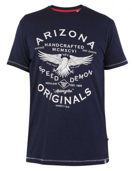 D555 Ashburton Printed T-Shirt - Kratke Majice - Moške kratke majice za močnejše postave