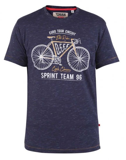 D555 Cheddar Euro Tour Bicycle Printed T-shirt - Kratke Majice - Moške kratke majice za močnejše postave