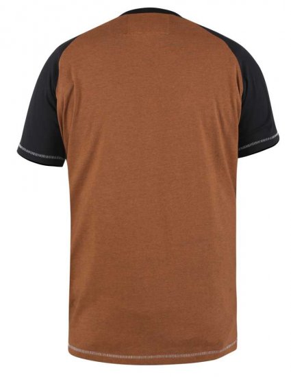 D555 Charmouth Raglan Sleeve Printed T-Shirt - Kratke Majice - Moške kratke majice za močnejše postave