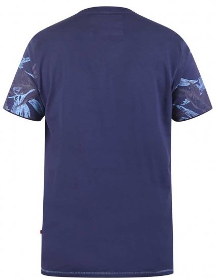 D555 BROMLEY Floral Panel Printed T-Shirt - Kratke Majice - Moške kratke majice za močnejše postave