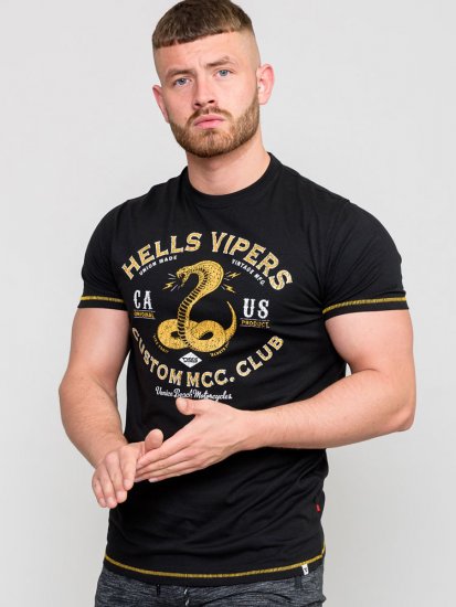D555 WOOTON Printed T-Shirt - Kratke Majice - Moške kratke majice za močnejše postave
