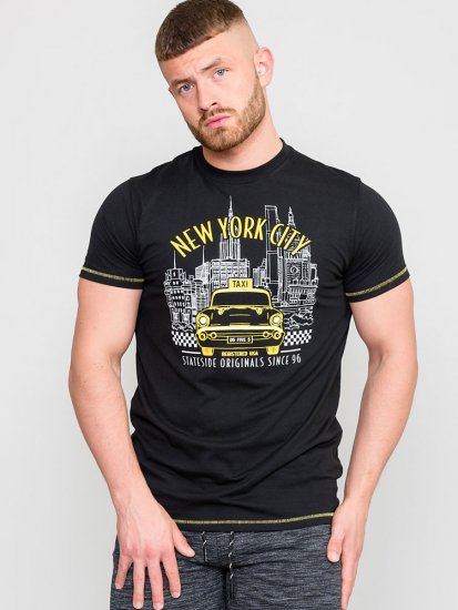 D555 WINGMORE Printed T-Shirt - Kratke Majice - Moške kratke majice za močnejše postave