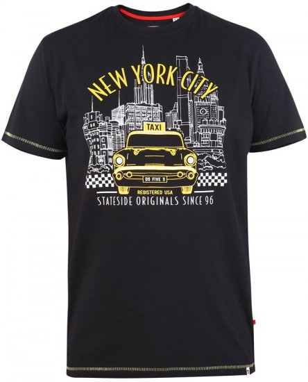 D555 WINGMORE Printed T-Shirt - Kratke Majice - Moške kratke majice za močnejše postave