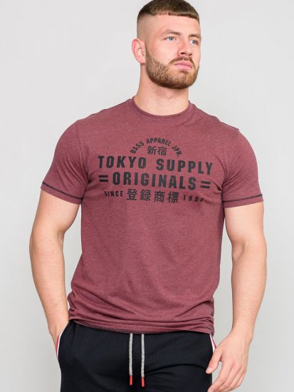 D555 LINTON Printed T-Shirt - Kratke Majice - Moške kratke majice za močnejše postave