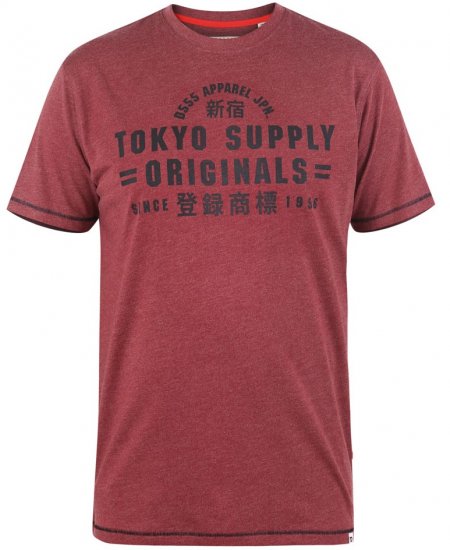 D555 LINTON Printed T-Shirt - Kratke Majice - Moške kratke majice za močnejše postave