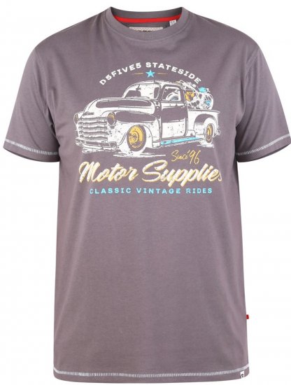 D555 BARMING Printed T-Shirt - Kratke Majice - Moške kratke majice za močnejše postave