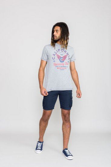 D555 BARTON Printed T-Shirt - Kratke Majice - Moške kratke majice za močnejše postave