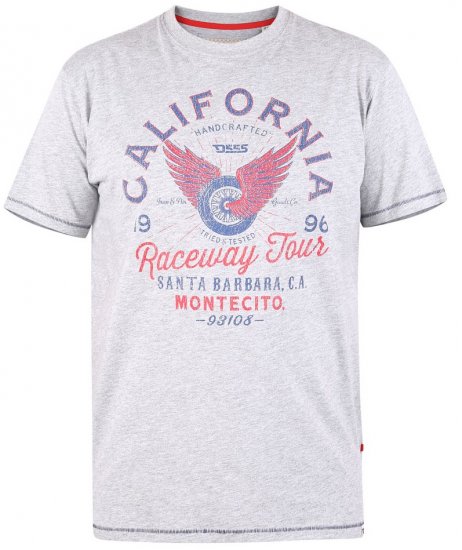 D555 BARTON Printed T-Shirt - Kratke Majice - Moške kratke majice za močnejše postave