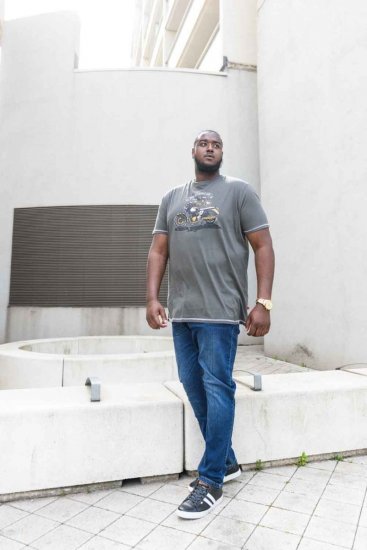 D555 BEXLEYHEATH Motorcycle Club T-Shirt - Kratke Majice - Moške kratke majice za močnejše postave