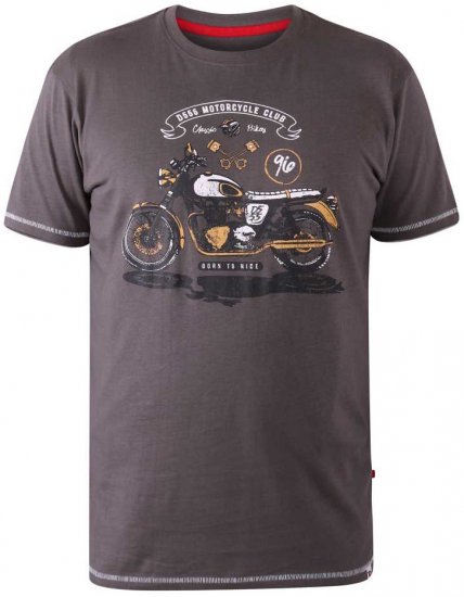 D555 BEXLEYHEATH Motorcycle Club T-Shirt - Kratke Majice - Moške kratke majice za močnejše postave