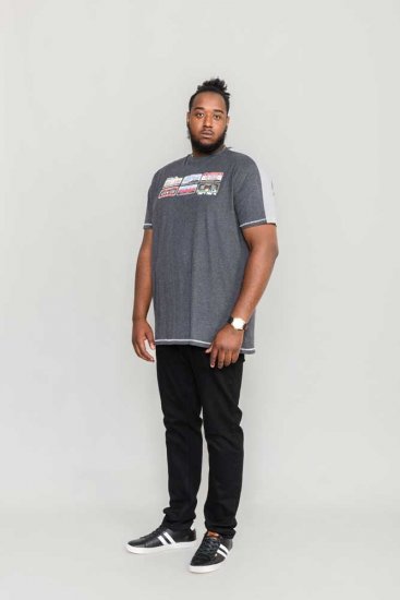 D555 SOHO American Number Plate T-Shirt - Kratke Majice - Moške kratke majice za močnejše postave