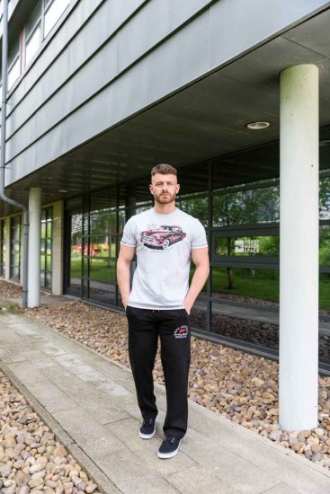 D555 LOUGHTON Old School Car T-Shirt - Kratke Majice - Moške kratke majice za močnejše postave