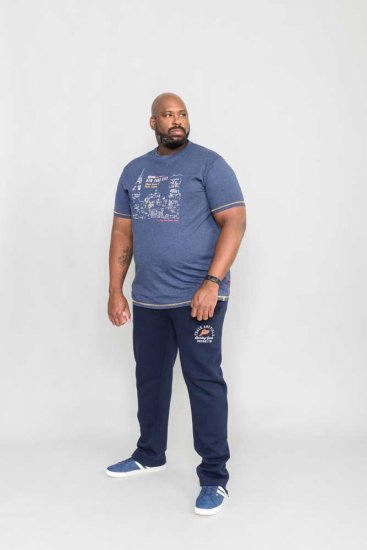 D555 DEBDEN NYC Night Skyline T-Shirt - Kratke Majice - Moške kratke majice za močnejše postave