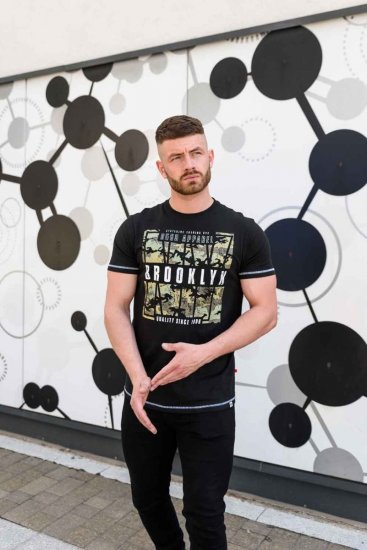 D555 BRICKET Camo Brooklyn T-Shirt - Kratke Majice - Moške kratke majice za močnejše postave